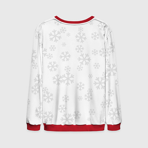 Мужской свитшот Happy Christmas: кокер спаниель / 3D-Красный – фото 2