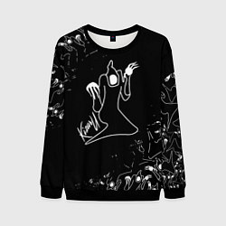 Свитшот мужской KIZARU ПРИЗРАК ЛОГО БЕЛЫЙ, цвет: 3D-черный