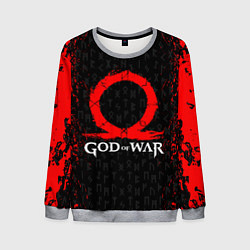 Свитшот мужской GOD OF WAR КРАТОС ЛОГО, цвет: 3D-меланж