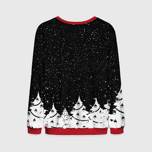 Мужской свитшот НОВОГОДНЯЯ НОЧЬ 2022 / 3D-Красный – фото 2