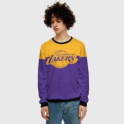 Свитшот мужской LAKERS LINE HEXAGON SPORT, цвет: 3D-черный — фото 2