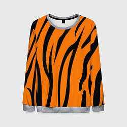 Свитшот мужской Текстура тиграtiger, цвет: 3D-меланж