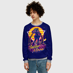 Свитшот мужской Сейлор Мун космос, цвет: 3D-меланж — фото 2