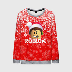 Свитшот мужской ROBLOX НОВОГОДНИЙ SMILE 2022, цвет: 3D-меланж