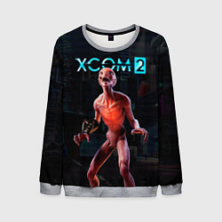 Свитшот мужской XCOM пришелец, цвет: 3D-меланж