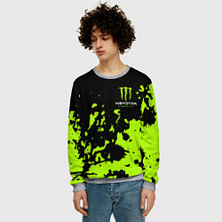 Свитшот мужской Monster Energy green, цвет: 3D-меланж — фото 2