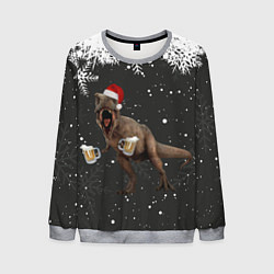 Свитшот мужской ПИВОЗАВР НОВОГОДНЯЯ НОЧЬ, цвет: 3D-меланж