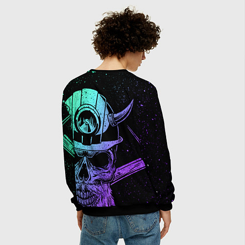 Мужской свитшот Deep Rock Galactic - Dander Darkness Dwarves / 3D-Черный – фото 4