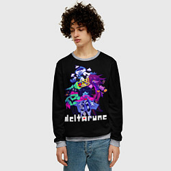 Свитшот мужской DELTARUNE РУНА ДЕЛЬТА ГЕРОИ ИГРЫ, цвет: 3D-меланж — фото 2
