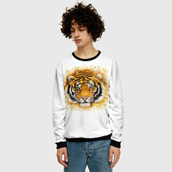 Свитшот мужской Дикий Тигр Wild Tiger, цвет: 3D-черный — фото 2