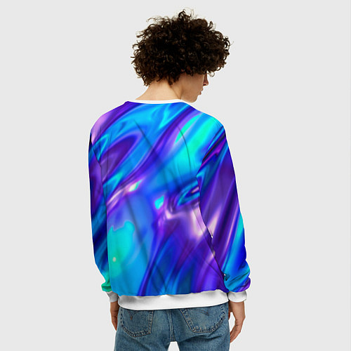 Мужской свитшот Neon Holographic / 3D-Белый – фото 4