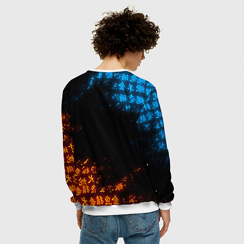 Мужской свитшот ОГНЕННЫЙ WALHALLA TEAM TOKYO REVENGERS / 3D-Белый – фото 4