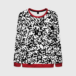 Свитшот мужской Стиль QR код, цвет: 3D-красный