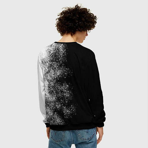 Мужской свитшот Бумажный дом ЧБ / 3D-Черный – фото 4