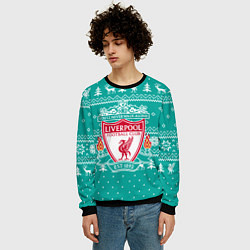 Свитшот мужской НОВОГОДНИЙ СВИТЕР LIVERPOOL, цвет: 3D-черный — фото 2