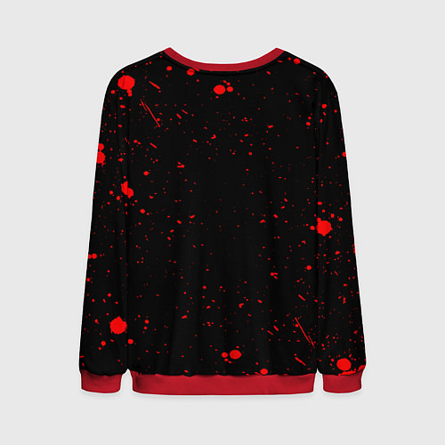 Мужской свитшот КОТ МЕМ, Я ПРОГРАММИСТ ЪУЪ СЪУКА / 3D-Красный – фото 2