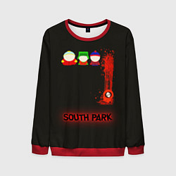 Свитшот мужской Южный парк главные персонажи South Park, цвет: 3D-красный