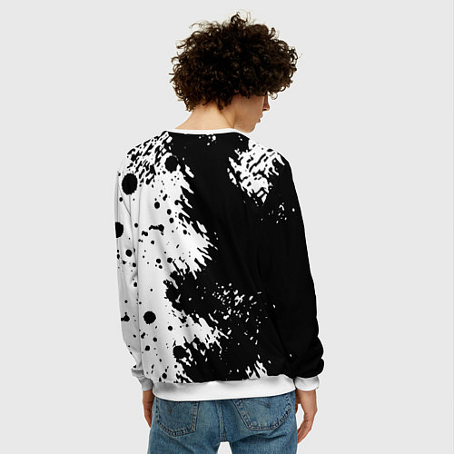 Мужской свитшот The Witcher black & white / 3D-Белый – фото 4