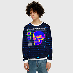 Свитшот мужской Error code: Hacker Хакер программист, цвет: 3D-белый — фото 2