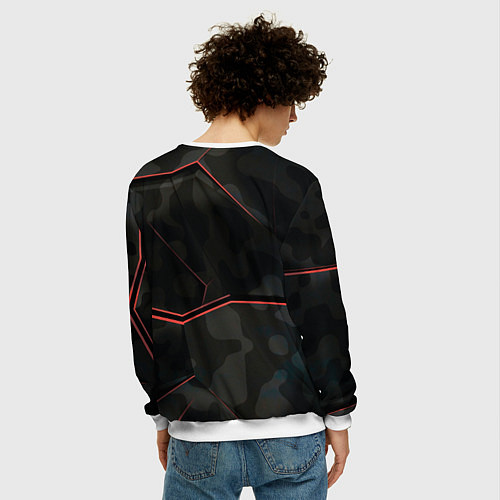 Мужской свитшот Nissan xtrail / 3D-Белый – фото 4