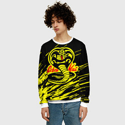 Свитшот мужской Кобра Кай логотип, цвет: 3D-белый — фото 2