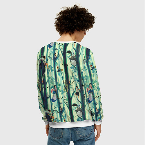 Мужской свитшот Ghibli All / 3D-Белый – фото 4