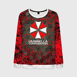 Свитшот мужской Umbrella Corporation соты, цвет: 3D-белый