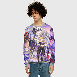 Свитшот мужской Genshin Impact - Арка Инадзумы, цвет: 3D-меланж — фото 2