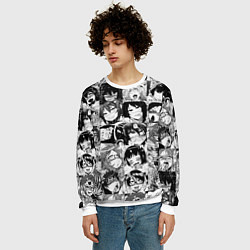 Свитшот мужской AHEGAO - АХЕГАО, цвет: 3D-белый — фото 2