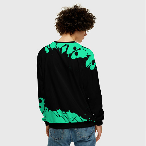 Мужской свитшот BUBBLE KVASS - СКАЛА Краски / 3D-Черный – фото 4