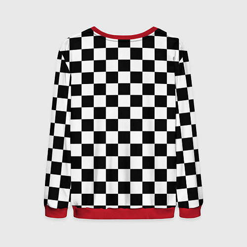 Мужской свитшот Chess Squares Cubes / 3D-Красный – фото 2