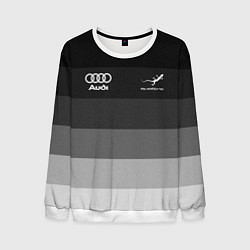 Свитшот мужской Audi, Ауди Серый градиент, цвет: 3D-белый