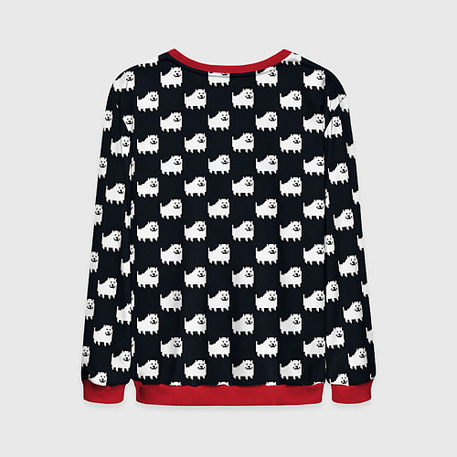 Мужской свитшот UNDERTALE DOG AND LOGO УНДЕРТАЛЕ / 3D-Красный – фото 2