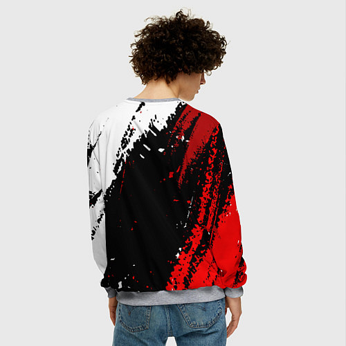 Мужской свитшот Honda Logo Auto / 3D-Меланж – фото 4