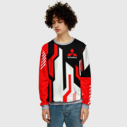 Свитшот мужской Mitsubishi Митсубиши Auto, цвет: 3D-меланж — фото 2