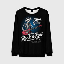 Свитшот мужской Rock-n-Roll Punk, цвет: 3D-черный