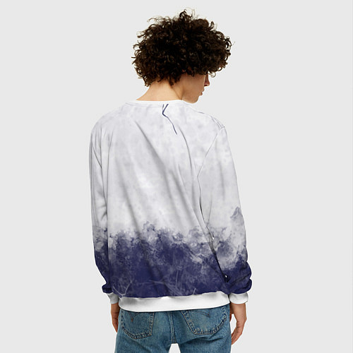 Мужской свитшот Subaru Трещина / 3D-Белый – фото 4