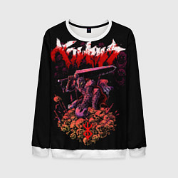Свитшот мужской Берсерк на черепах Berserk Клеймо, цвет: 3D-белый