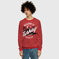 Свитшот мужской Турция - Turkey, цвет: 3D-красный — фото 2