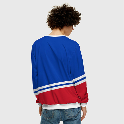 Мужской свитшот New York Rangers Нью Йорк Рейнджерс / 3D-Белый – фото 4