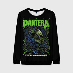 Свитшот мужской Pantera green череп, цвет: 3D-черный
