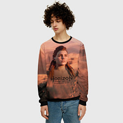 Свитшот мужской Aloy Horizon Forbidden Zero Dawn, цвет: 3D-черный — фото 2