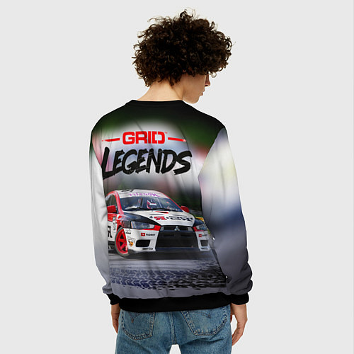 Мужской свитшот Grid-Legends car / 3D-Черный – фото 4