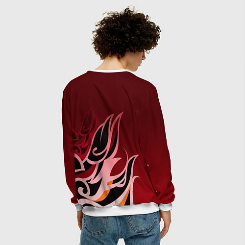 Мужской свитшот ТОМА GENSHIN IMPACT / 3D-Белый – фото 4