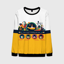 Свитшот мужской Yellow Submarine Мультфильм 3D, цвет: 3D-черный
