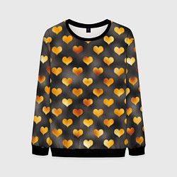 Мужской свитшот Сердечки Gold and Black