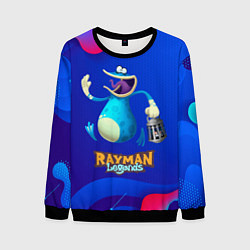 Свитшот мужской Синий globox Rayman, цвет: 3D-черный