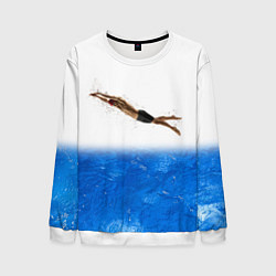 Свитшот мужской Спортивное плавание Aqua sport, цвет: 3D-белый