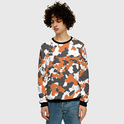 Свитшот мужской Orange Camo, цвет: 3D-черный — фото 2