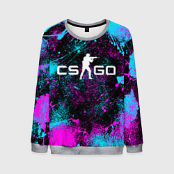 Свитшот мужской КС ГО НЕОН CS GO NEON, цвет: 3D-меланж